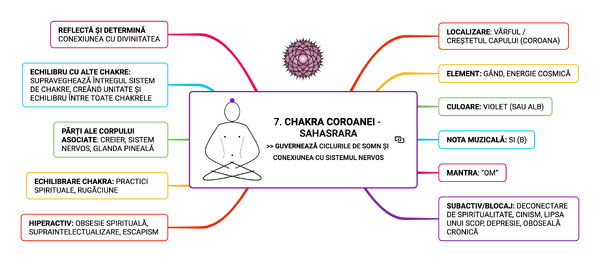 CHAKRA COROANEI - SAHASRARA GUVERNEAZĂ CICLURILE DE SOMN ȘI CONEXIUNEA CU SISTEMUL NERVOS